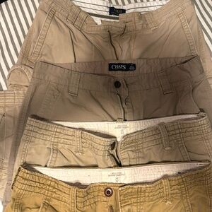 4 Men’s khaki cargo shorts